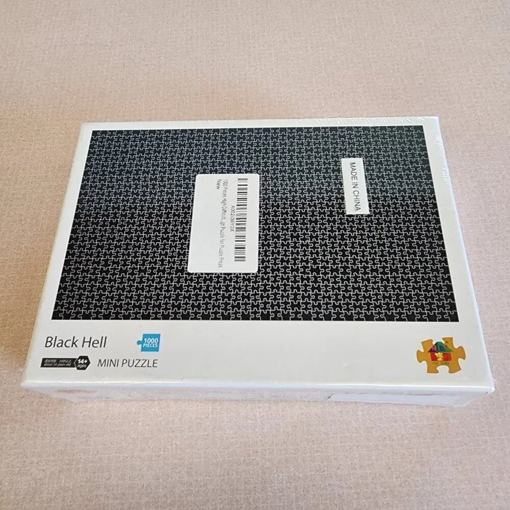 NEW Black H3LL mini puzzle 1000‎ piece all black ages 14+